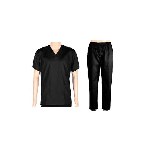 Conjunto Médico Enfermero Casaca Pantalón Negro - MundoTrabajo