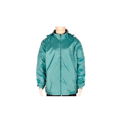 Campera De Nylon Forro Polar Hombre Verde - MundoTrabajo