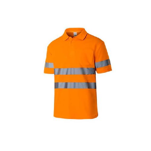 Remera Polo Dry Manga Corta Reflectivo Naranja - MundoTrabajo