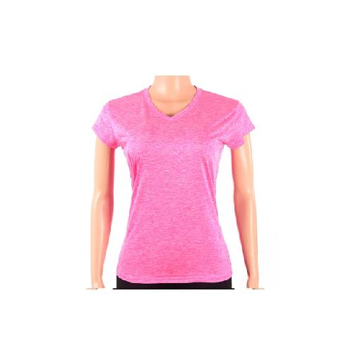 Remera Dry Jaspeadas Mujer Fucsia - MundoTrabajo