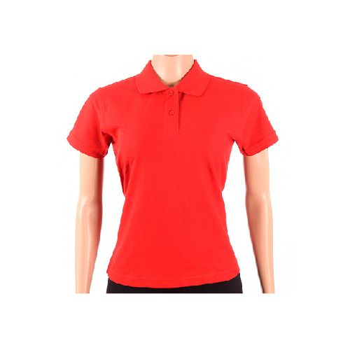 Remera Polo Lady Manga Corta Dama Roja - MundoTrabajo