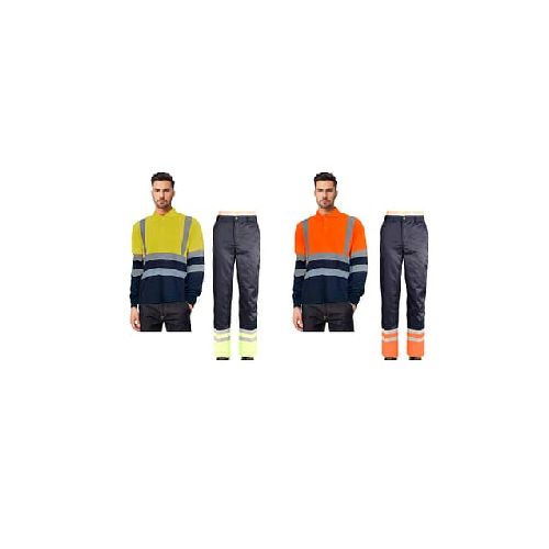 Equipo De Trabajo Remera Polo Pantalón Reflectivo Bicolor - MundoTrabajo