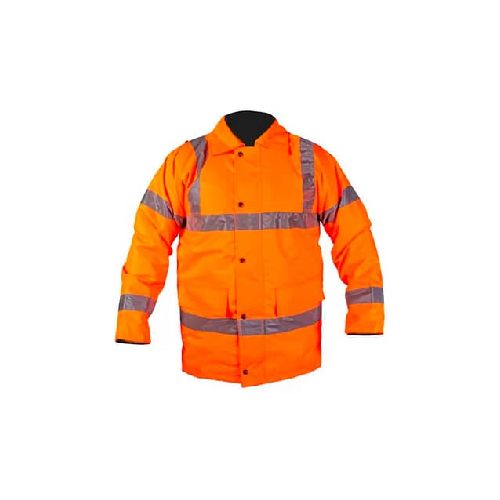 Campera Parka Trabajo Impermeable Naranja Flúo - MundoTrabajo