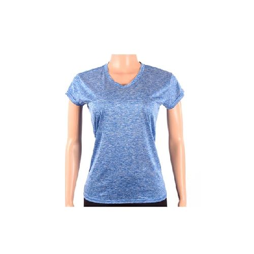 Remera Dry Jaspeada Mujer Azul Francia - MundoTrabajo