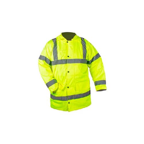 Campera Parka Trabajo Impermeable Amarillo Flúo - MundoTrabajo