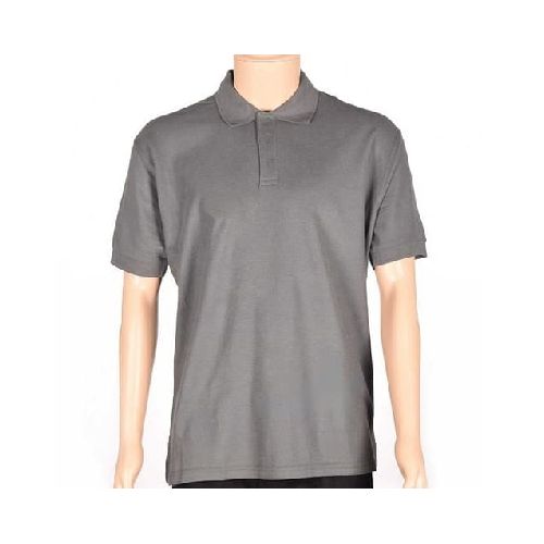 Remera Polo Manga Corta Hombre Gris Oscuro - MundoTrabajo