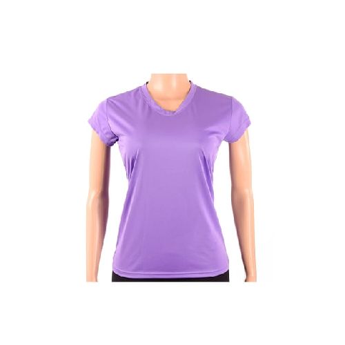 Remera Dry Lady Escote En V Violeta - MundoTrabajo