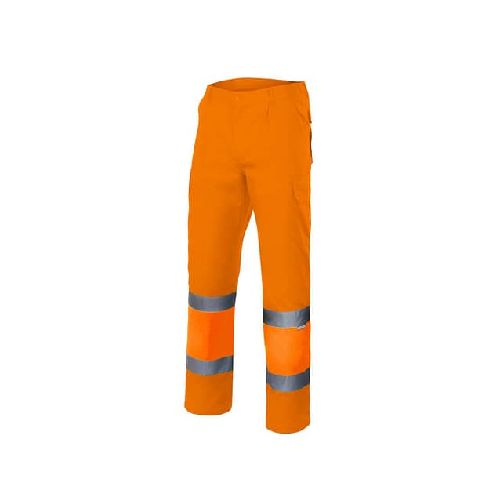 Pantalón Con Reflectivo Trabajo Naranja - MundoTrabajo