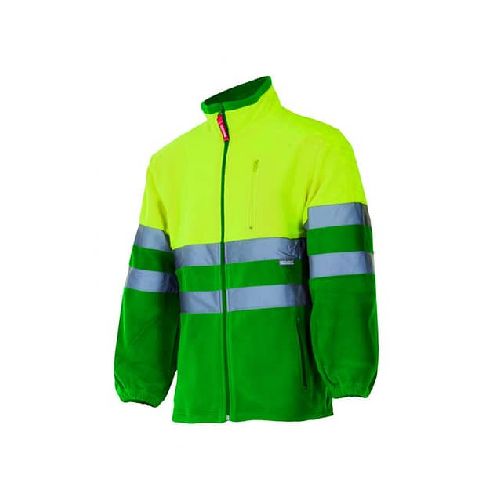 Campera Polar Con Reflectivo Amarillo Verde - MundoTrabajo