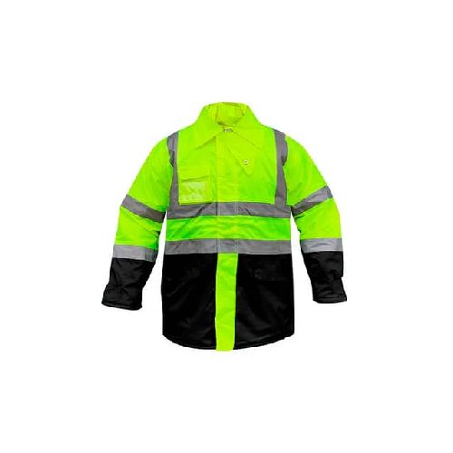 Campera Parka Reflectiva Combinada Amarillo Y Negro - MundoTrabajo