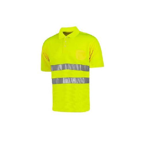 Remera Polo Manga Corta Reflectivo Amarillo - MundoTrabajo