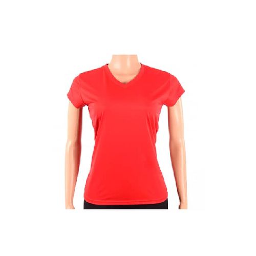 Remera Dry Lady Escote En V Roja - MundoTrabajo