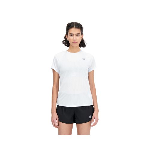 Remera New Balance Impact Run Sleeve - Blanco — Fitpoint