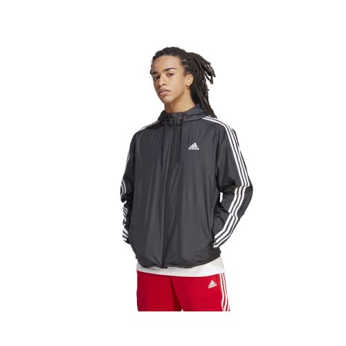 Campera Adidas Rompevientos Essentials 3 Rayas - Negro — Fitpoint