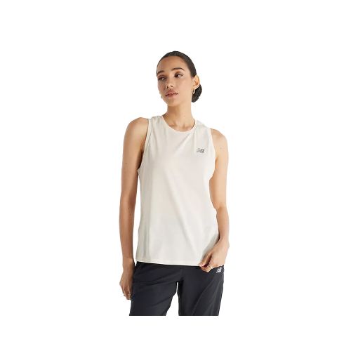 Musculosa New Balance Essentials Heathertech - Blanco — Fitpoint