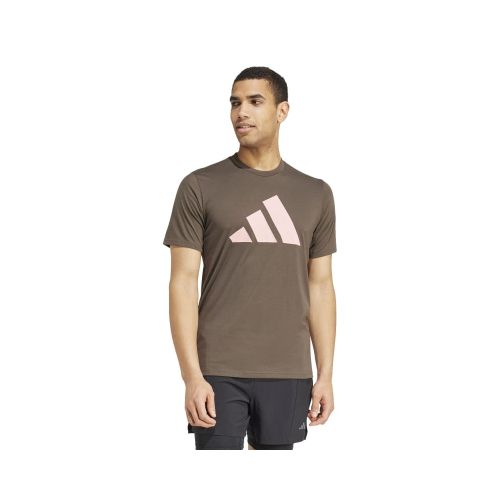 Remera Adidas Train Essentials Feelready Logo - Marrón — Fitpoint