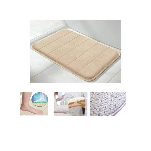 Alfombra De Baño Base Antideslizante Con Memory 40 X 60 Cm Camel