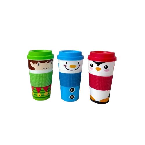 Vaso con tapa diseños infantiles 9x17cm - Vaso Con Tapa Diseños Infantiles 9x17cm — Todo Acá Mejores Precios