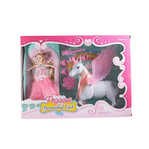 Unicornio c/alas Y Muñeca 23*18*8cm - Unicornio C/alas Y Muñeca 23*18*8cm — Todo Acá Mejores Precios