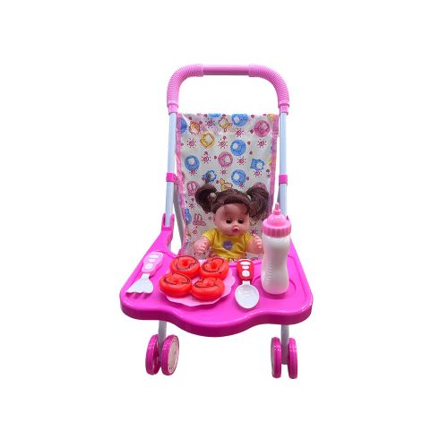 Muñeca c/ carrito de paseo c/sonido 65*30cm - Muñeca C/ Carrito De Paseo C/sonido 65*30cm — Todo Acá Mejores Precios