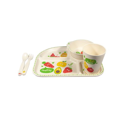 Outlet Set de plato, platito, cubiertos y vaso infantil mel. - Outlet Set De Plato, Platito, Cubiertos Y Vaso Infantil Mel. — Todo Acá Mejores Precios