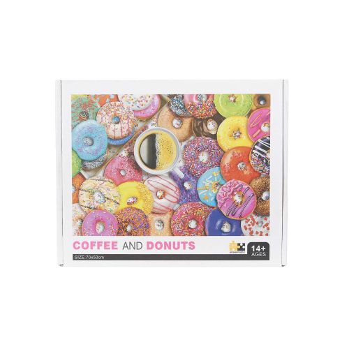 Puzzle Café y Donas 1000pcs 23x19cm - Puzzle Café Y Donas 1000pcs 23x19cm — Todo Acá Mejores Precios