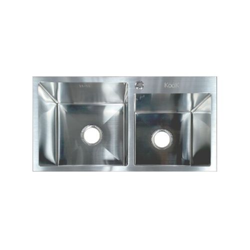 PILETA Y MEDIA DE SOBREPONER 78 X 43 X 22 - INOX KOOK