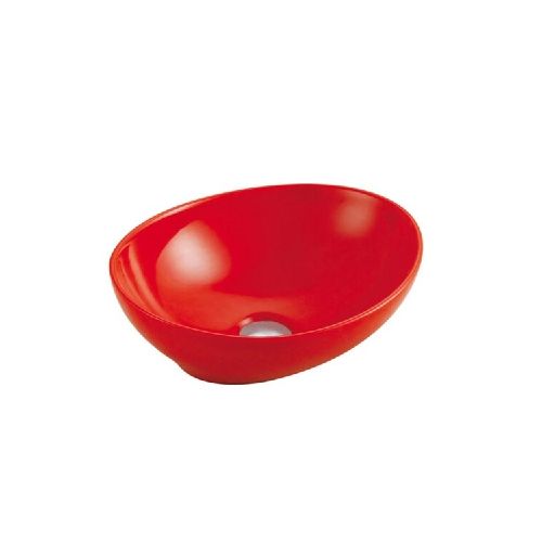 BACHA DE APOYO OVAL 41X33 ROJA - AQ2122