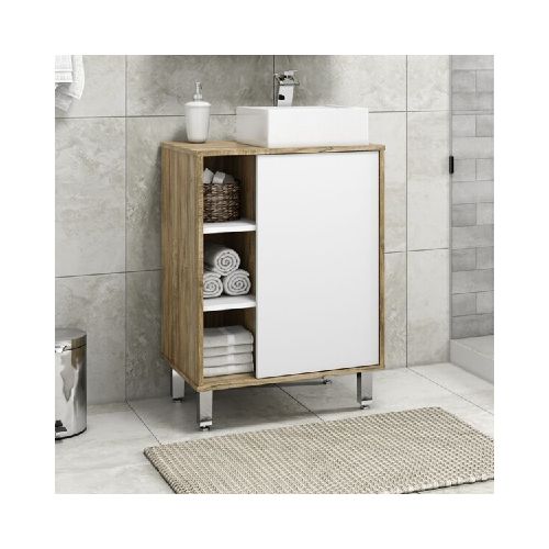 MUEBLE DE BAÑO 60 CM LEBLON S/BACHA - BLANCO/CARTAGENA