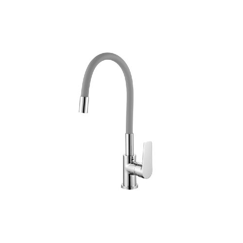 MEZCLADORA PARA COCINA DE MESADA - PICO FLEXIBLE GRIS