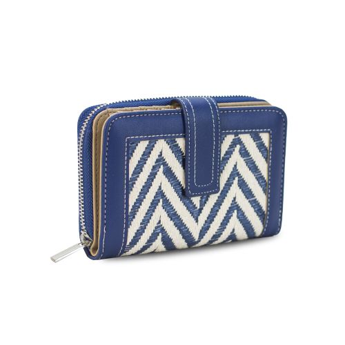 BILLETERA AGNES - ZIGZAG MULTICOLOR AZUL