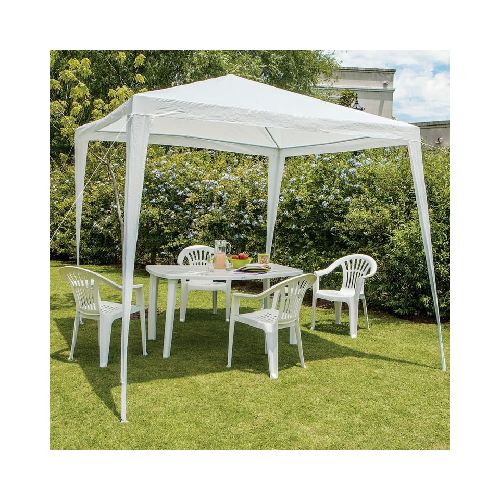 Gazebo fijo de PE 3 x 3 m blanco Just Home Collection