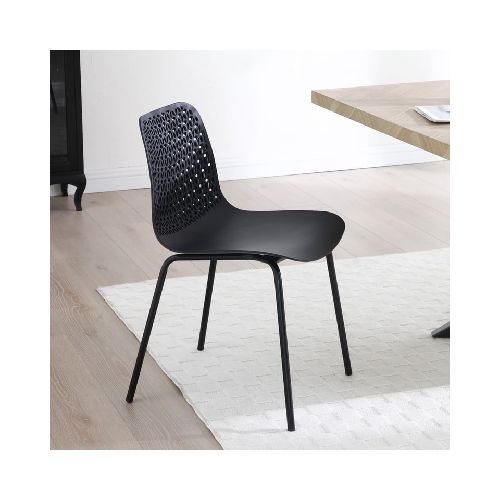 Silla de comedor Pisa negra Just Home Collection