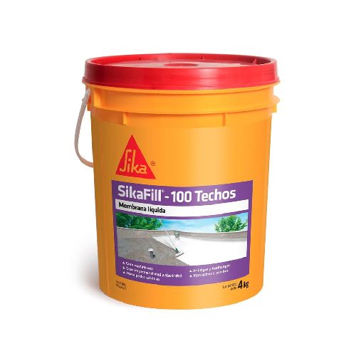 Membrana líquida Sikafill-100 para techos terracota 4 kg Sika