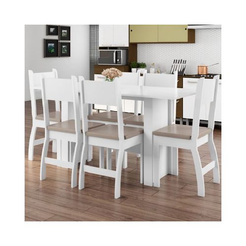 Juego de comedor Talita 1 mesa y 6 sillas SM