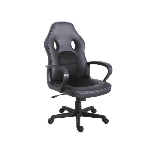 Silla gamer negra regulable Just Home Collection