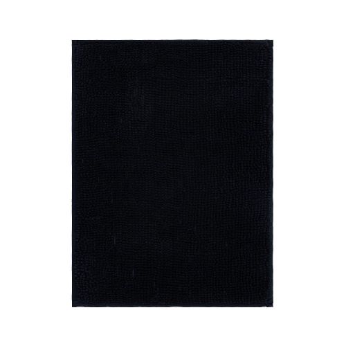 Alfombra de baño Menorca 50 x 70 cm negro Just Home Collection