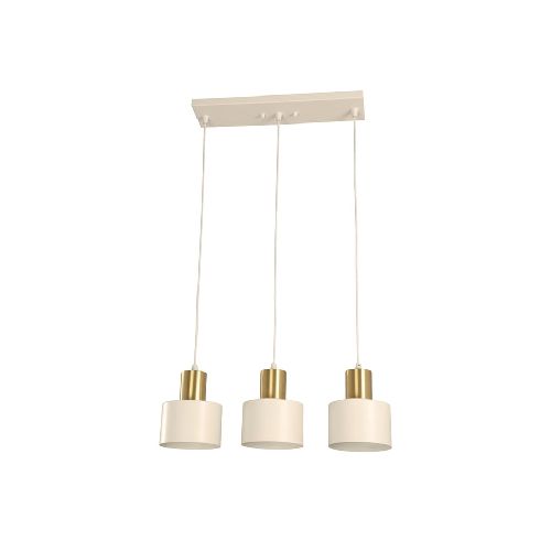 Lámpara de techo colgante blanco y cobre 3 luces E27 Ziv Lighting