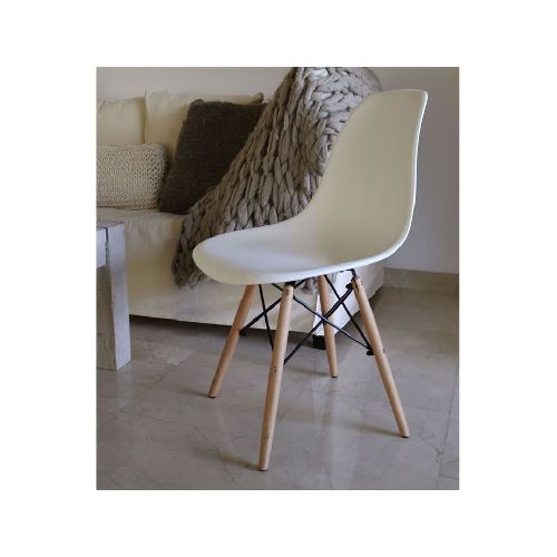 Silla de comedor Eames blanca SM