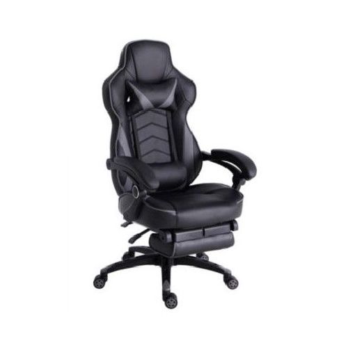 Silla gamer negra reclinable lumbar Just Home Collection