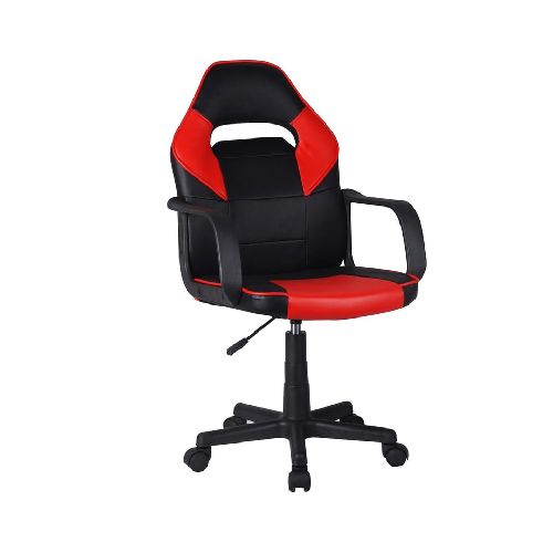 Silla gamer roja y negra regulable Just Home Collection