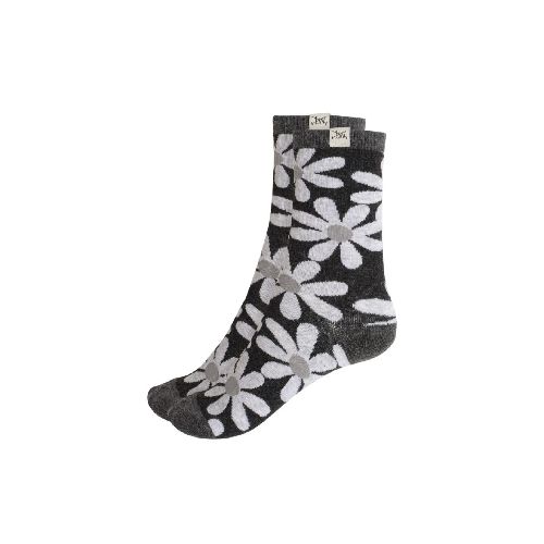 MEDIAS CON MARGARITAS PACK x2 - Gris