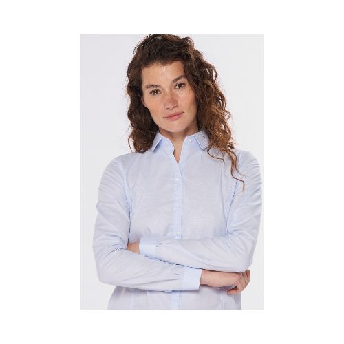 CAMISA LISA OXFORD - Celeste