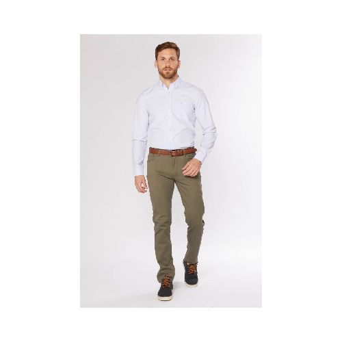 PANTALÓN 5 BOLSILLOS CON SPANDEX - Verde