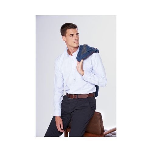 CAMISA OXFORD - Celeste