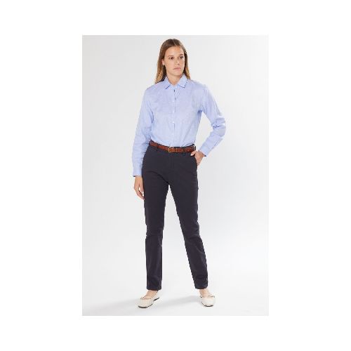 PANTALÓN CLÁSICO DE GABARDINA CON SPANDEX - Marino