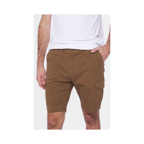 BERMUDA CARGO CON SPANDEX - Tostado