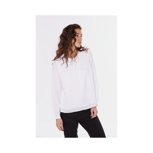 BLUSA MANGA LARGA - Blanco