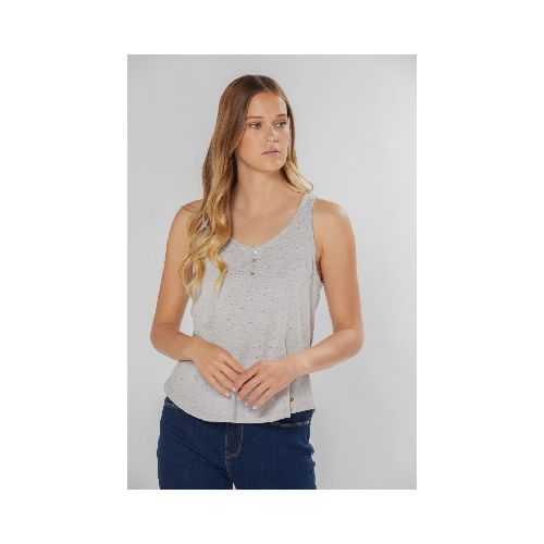 MUSCULOSA CON BOTONES - Gris