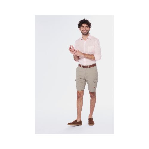 BERMUDA CARGO CON SPANDEX - Beige